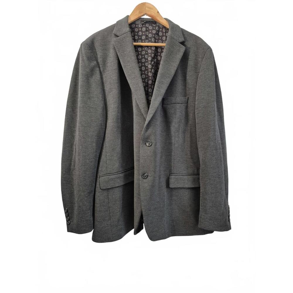 Chaps Mens Charcoal Gray Sports Coat Blazer 2 Button Front Double Rear